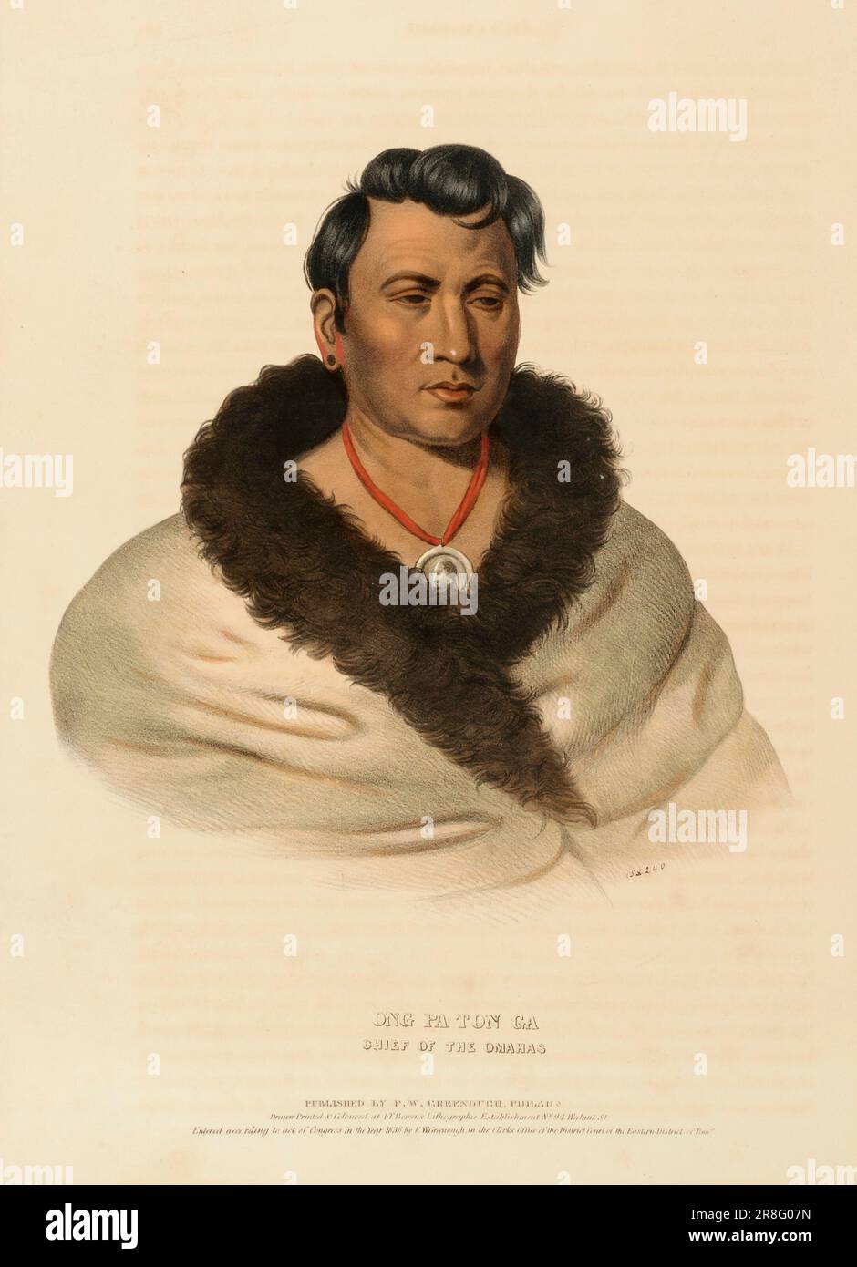 ONG PA TON GA. CHIEF OF THE OMAHAS., from History of the Indian Tribes