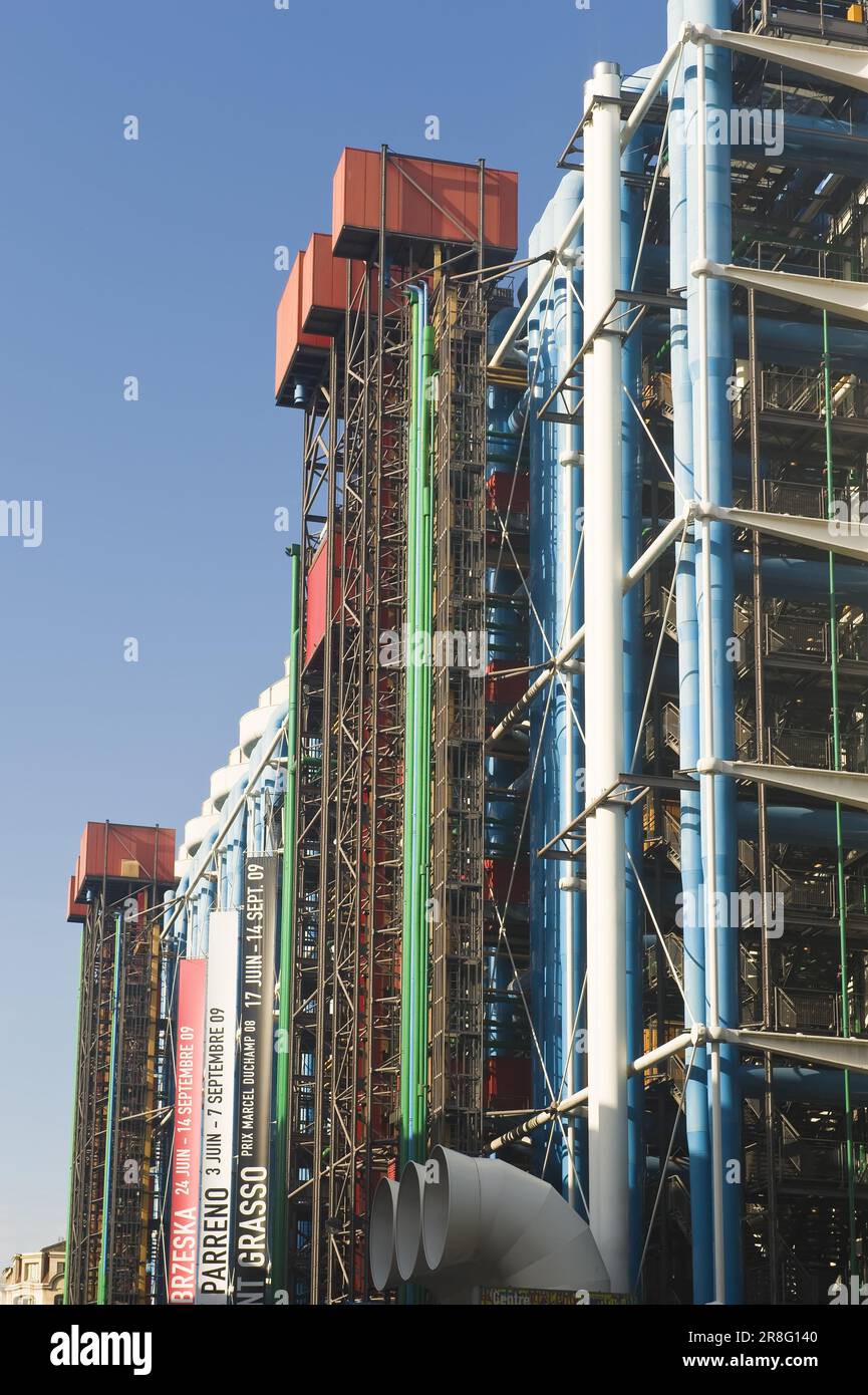 Centre Pompidou, Paris, France, Beaubourg Stock Photo