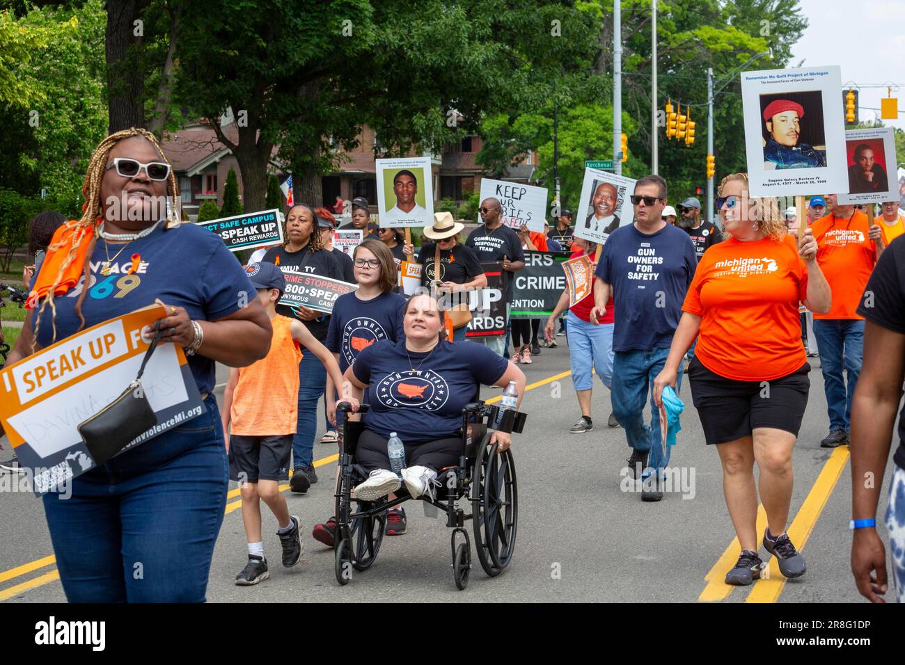Detroit, Michigan USA, 17 June 2023, Members of Gun Owners for Safety
