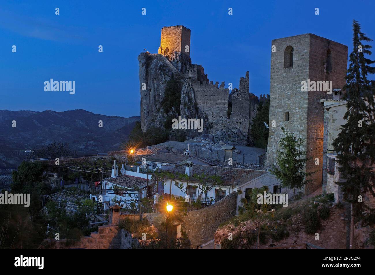 Castle of La Iruela, Sierra de Cazorla, Segura y Las Villas Natural Park, Jaen, Andalusia, Spain Stock Photo
