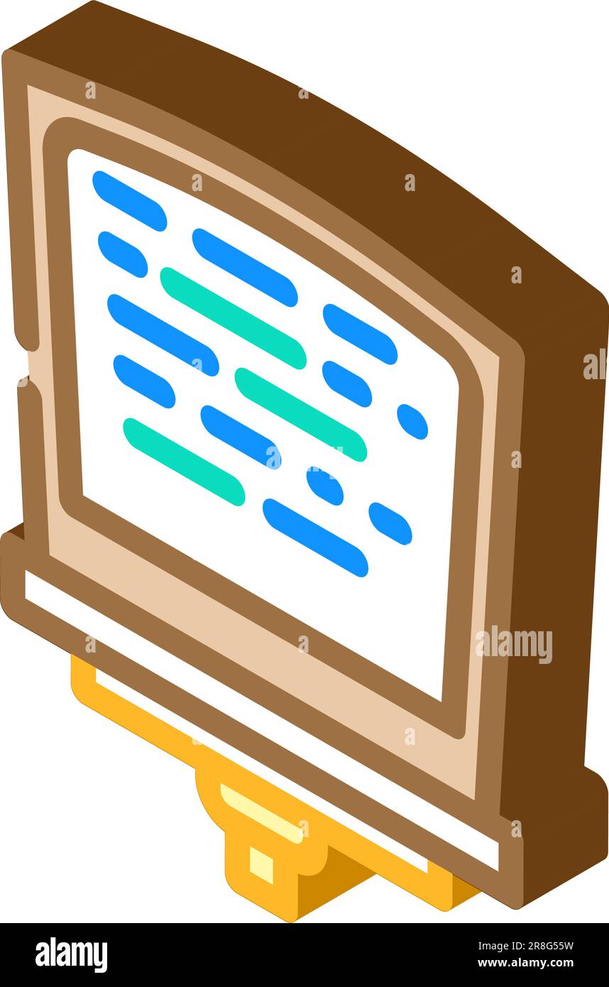 teleprompter news media isometric icon vector. teleprompter news media