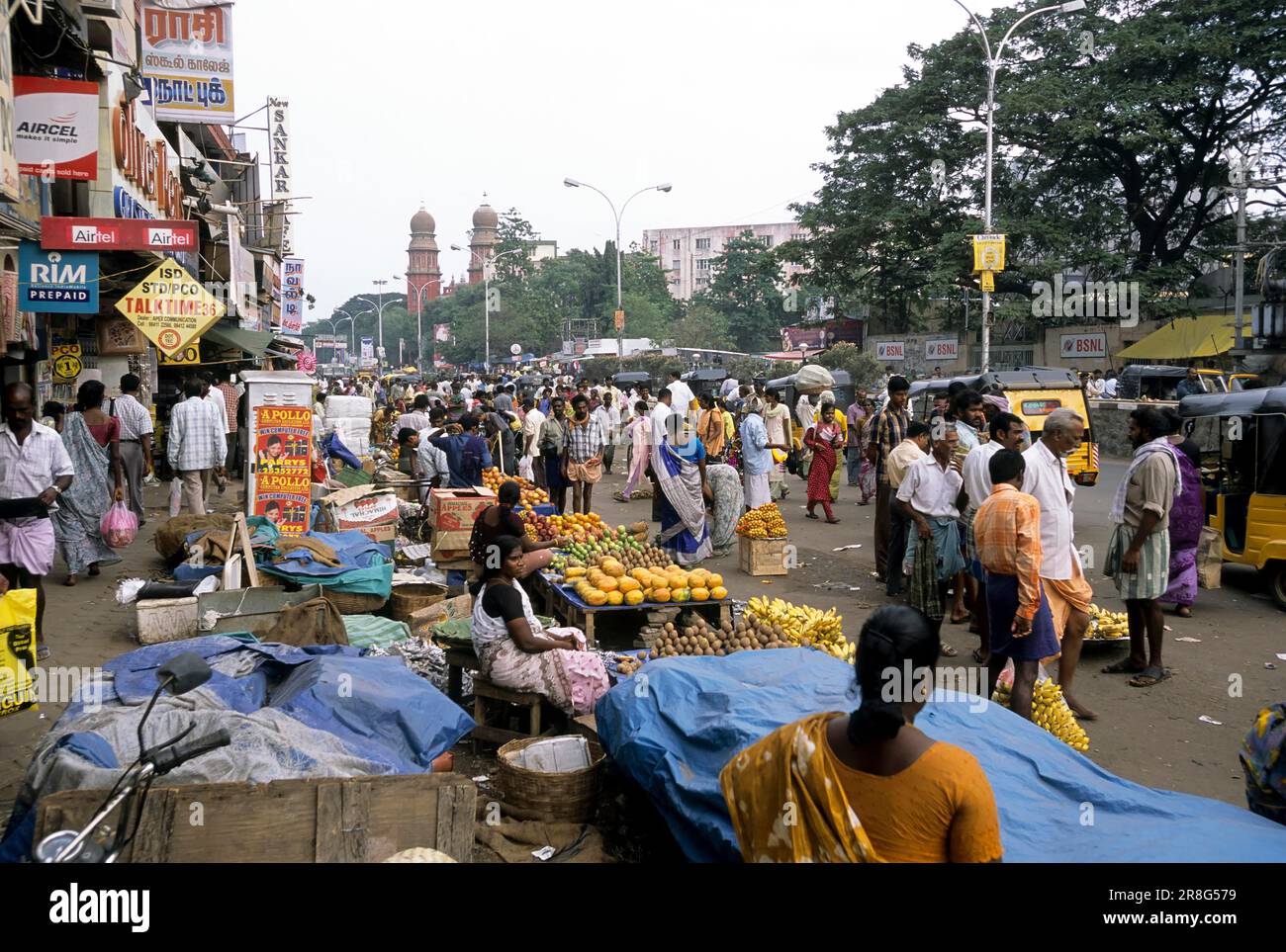 Market at George town in chennai, Tamil Nadu, India, Asia Stock Photo