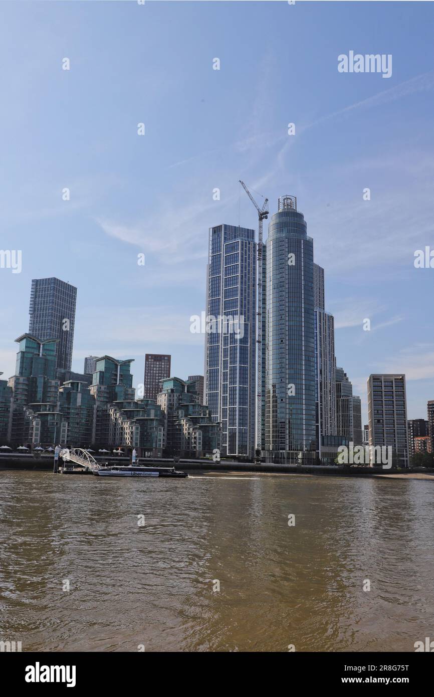 St George Wharf Tower and One Nine Elms Vauxhall London UK June 2023 Stock Photo