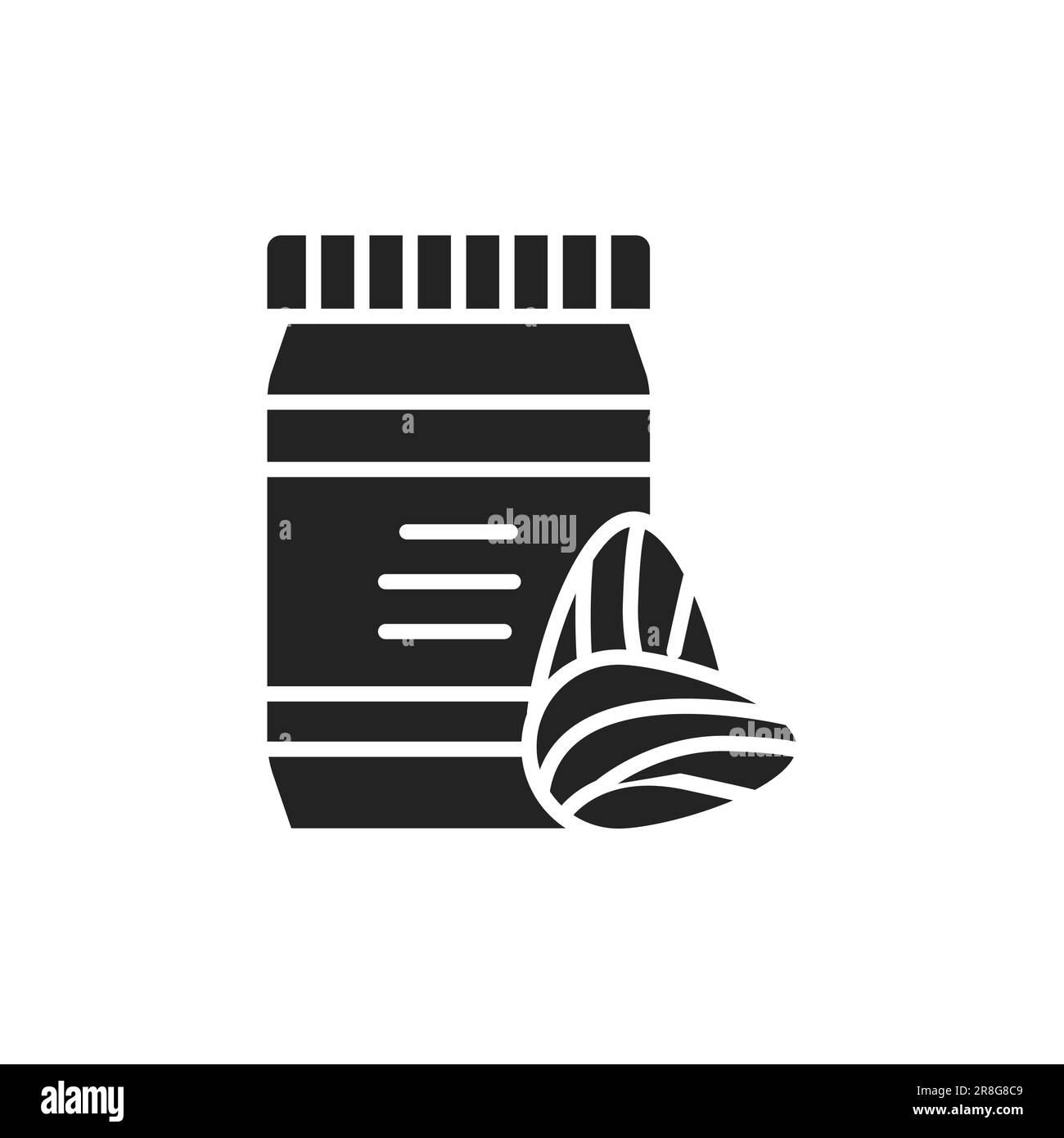 Almond paste color line icon. Isolated vector element. Outline pictogram for web page, mobile app, promo Stock Vector