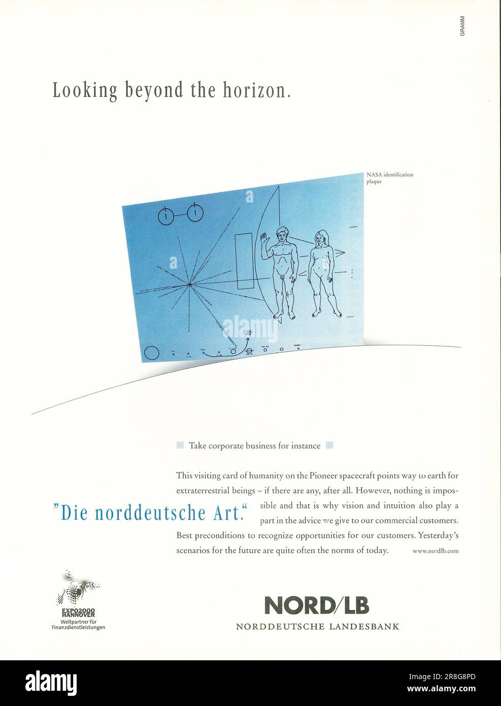 Nord lb, Norddeutsche Landesbank Commercial banking company advert in a magazine 1999 Stock Photo