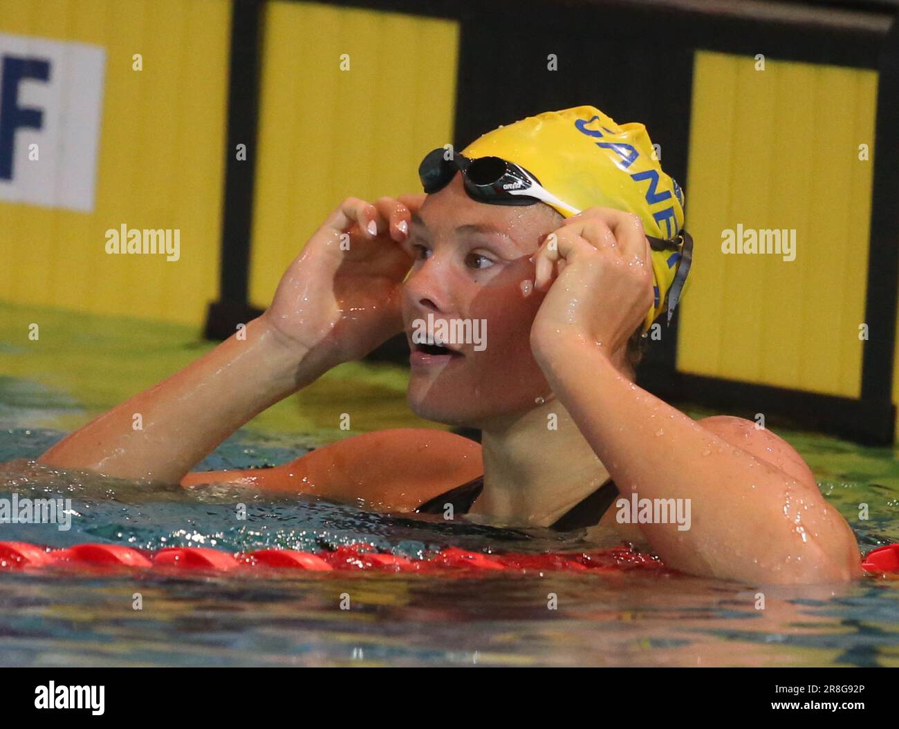 Pauline Mahieu 1st Place, Final 100 M backstroke during the French Elite  Swimming Championships on June 12, 2023 in Rennes, France - Photo Laurent  Lairys / DPPI Stock Photo - Alamy