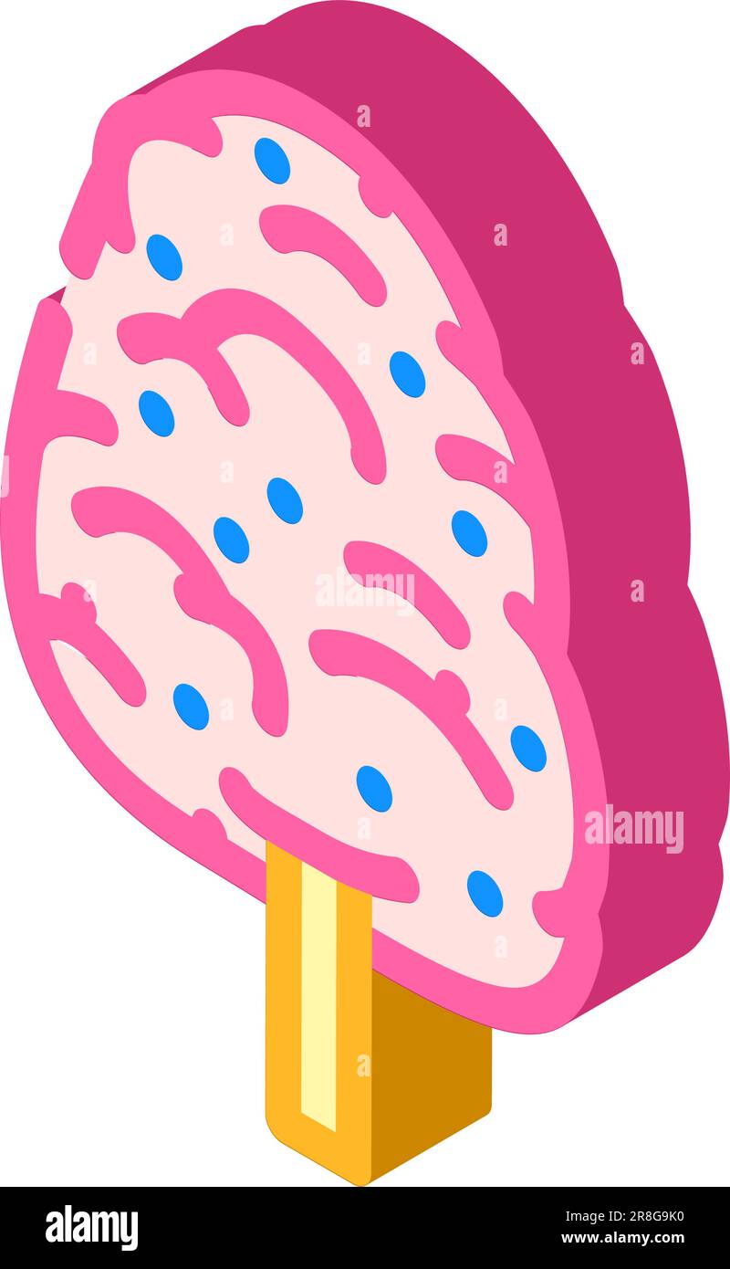 cotton candy carnival vintage show isometric icon vector illustration ...