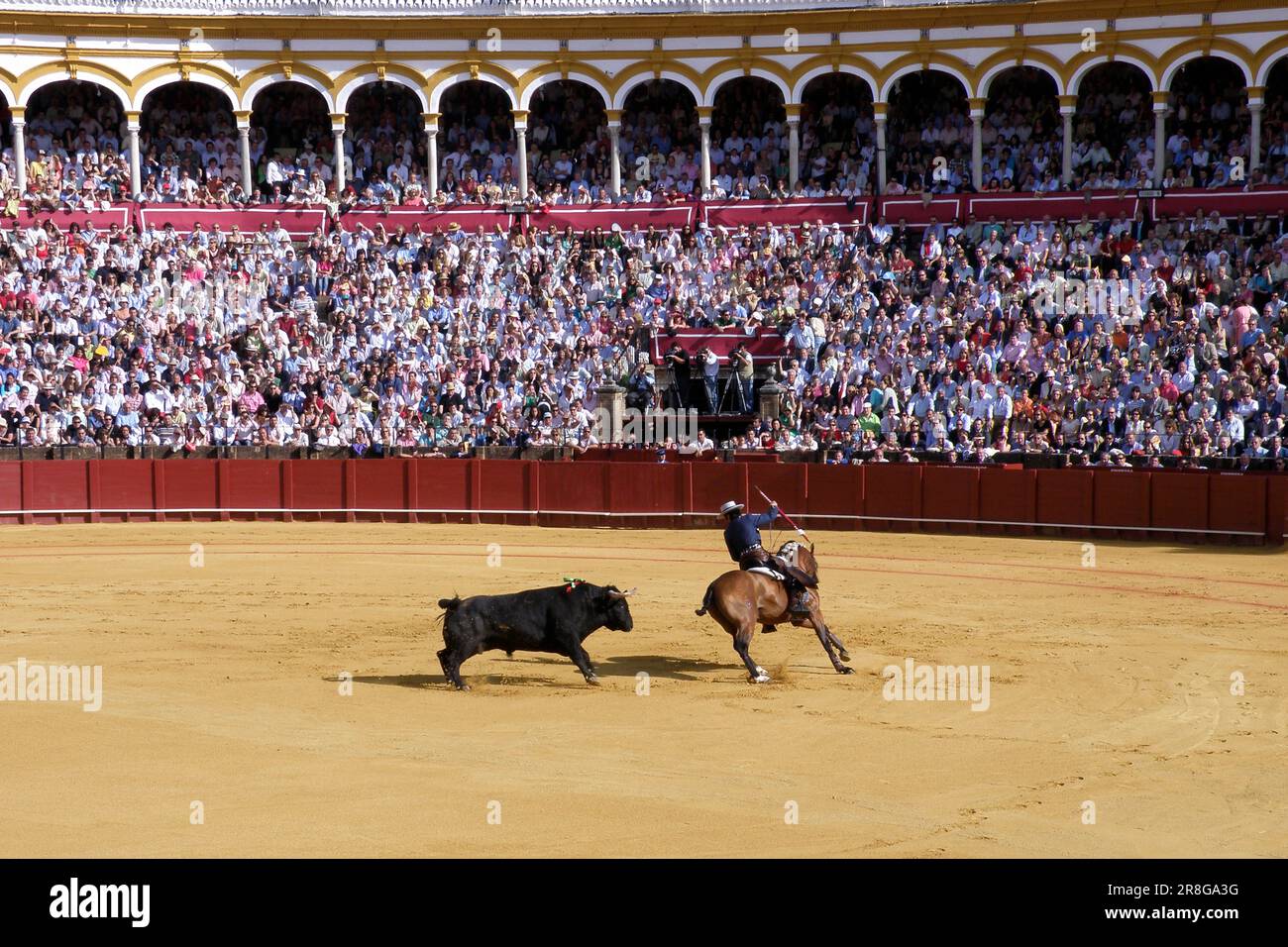 Bullfighting, Plaza De Toros, Seville, Spain Stock Photo