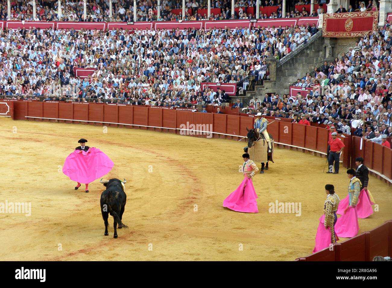 Bullfighting, Plaza De Toros, Seville, Spain Stock Photo