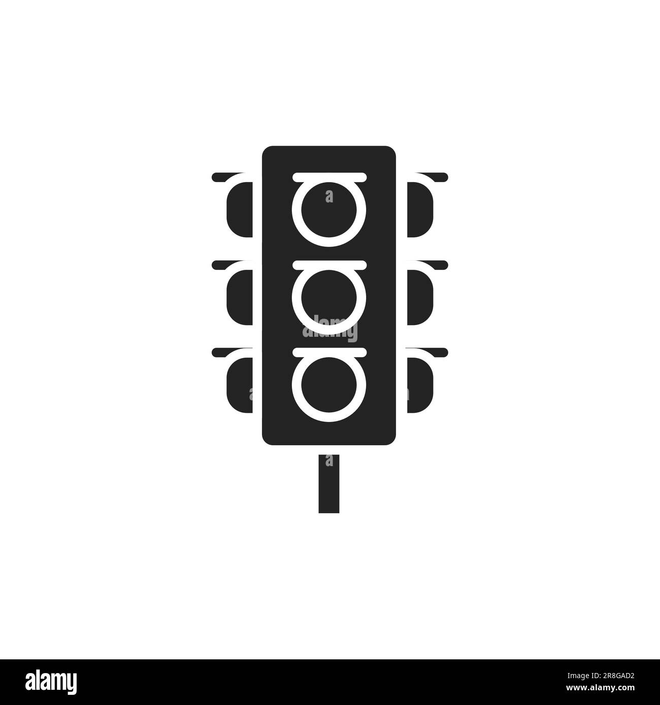 Traffic lights color line icon. Isolated vector element. Outline ...