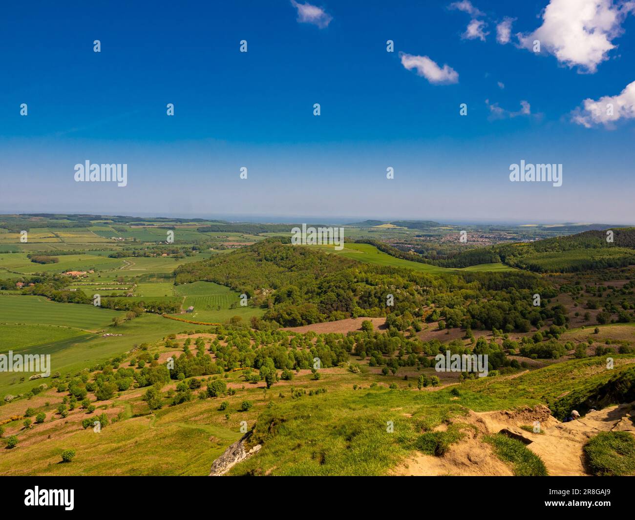 View from the summit of Roseberry Topping Stock Photo