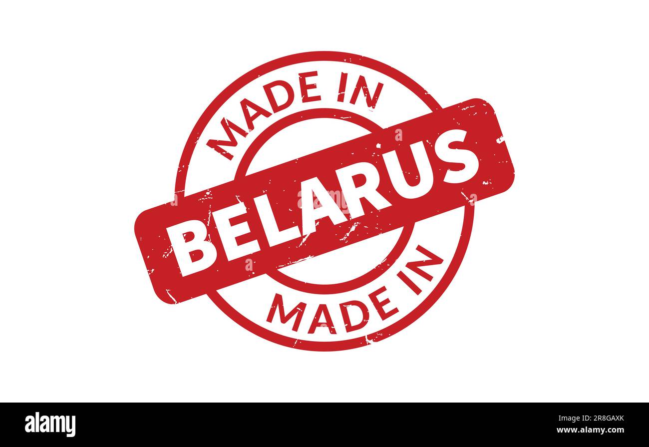 Made In Belarus Rubber Stamp Stock Vector
