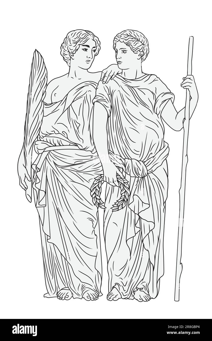 Ancient Greek people Stock Vector Image & Art - Alamy