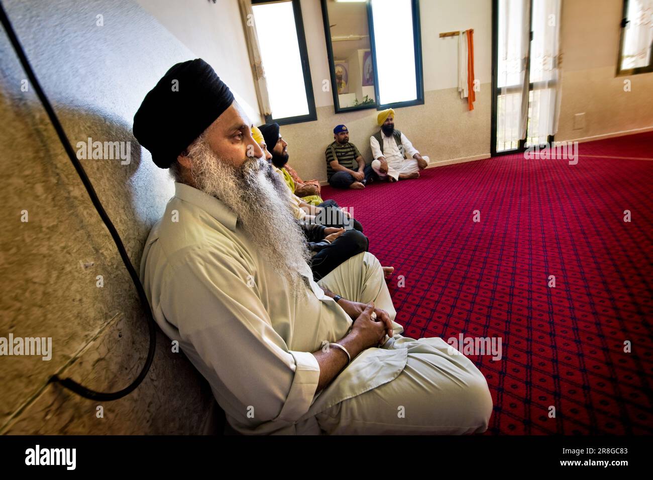 Mr. Singh Arpal The President of Association, Sikhdharma Gurdwara Singh Sabha Association, Novellara, Emilia Romagna, Italia Stock Photo