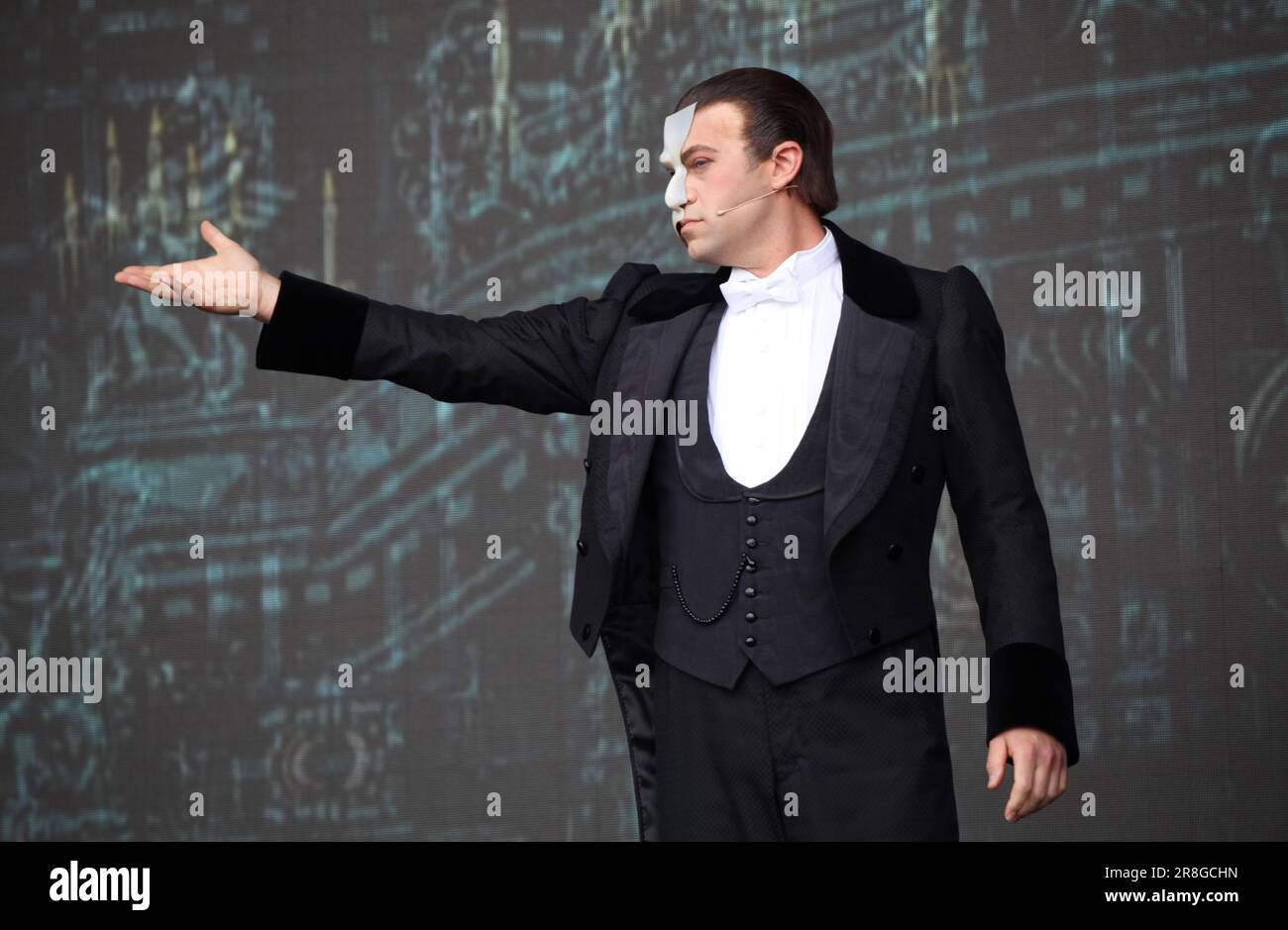London, UK. Jon Robyns in the musical Phantom of the Opera at West End ...