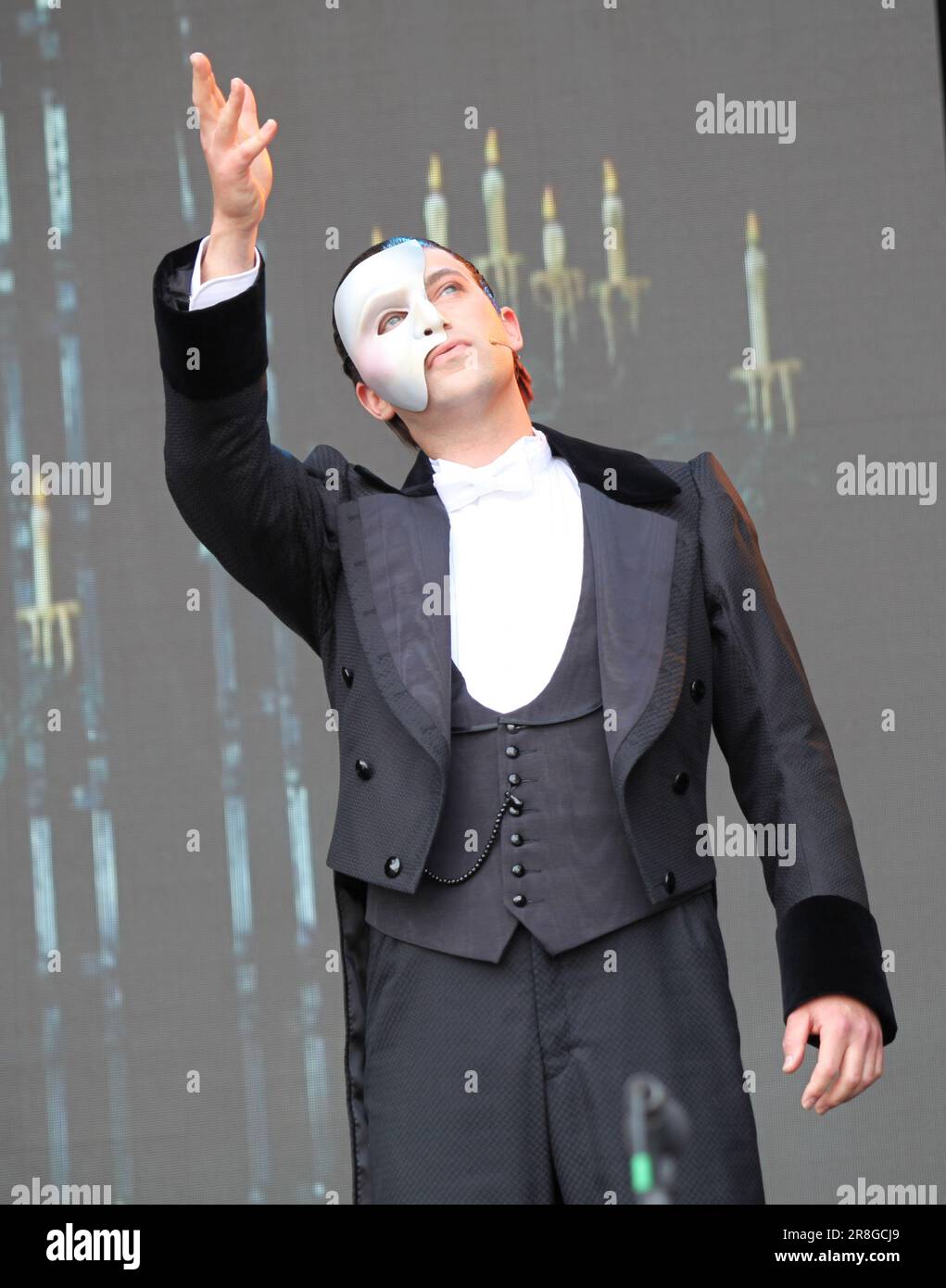 London, UK. Jon Robyns in the musical Phantom of the Opera at West End ...