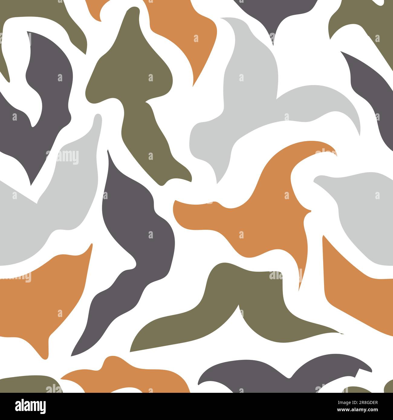 Abstract hand drawn seamless repeat pattern design. Minimal Contemporary textile prints Stock Vector