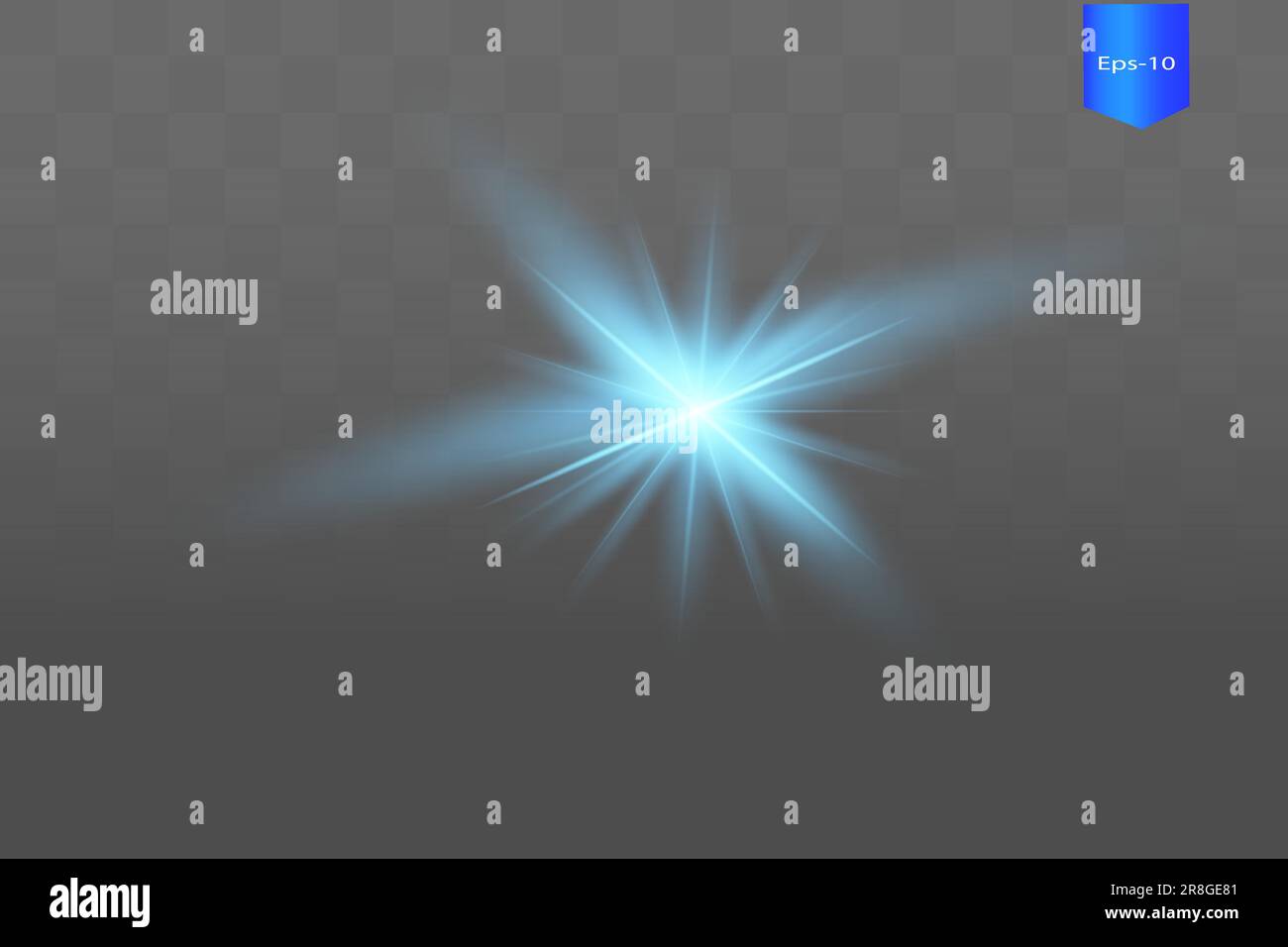 Vector Neon Light Effect. blue glowing light explodes .Bright Star ...