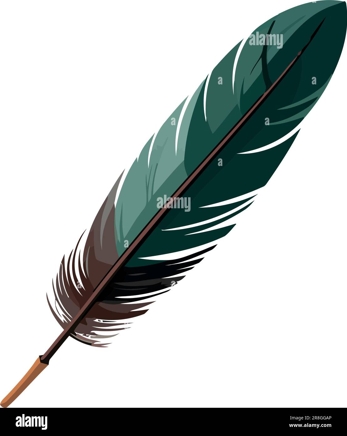 Feather icon on white background Stock Vector Image & Art - Alamy