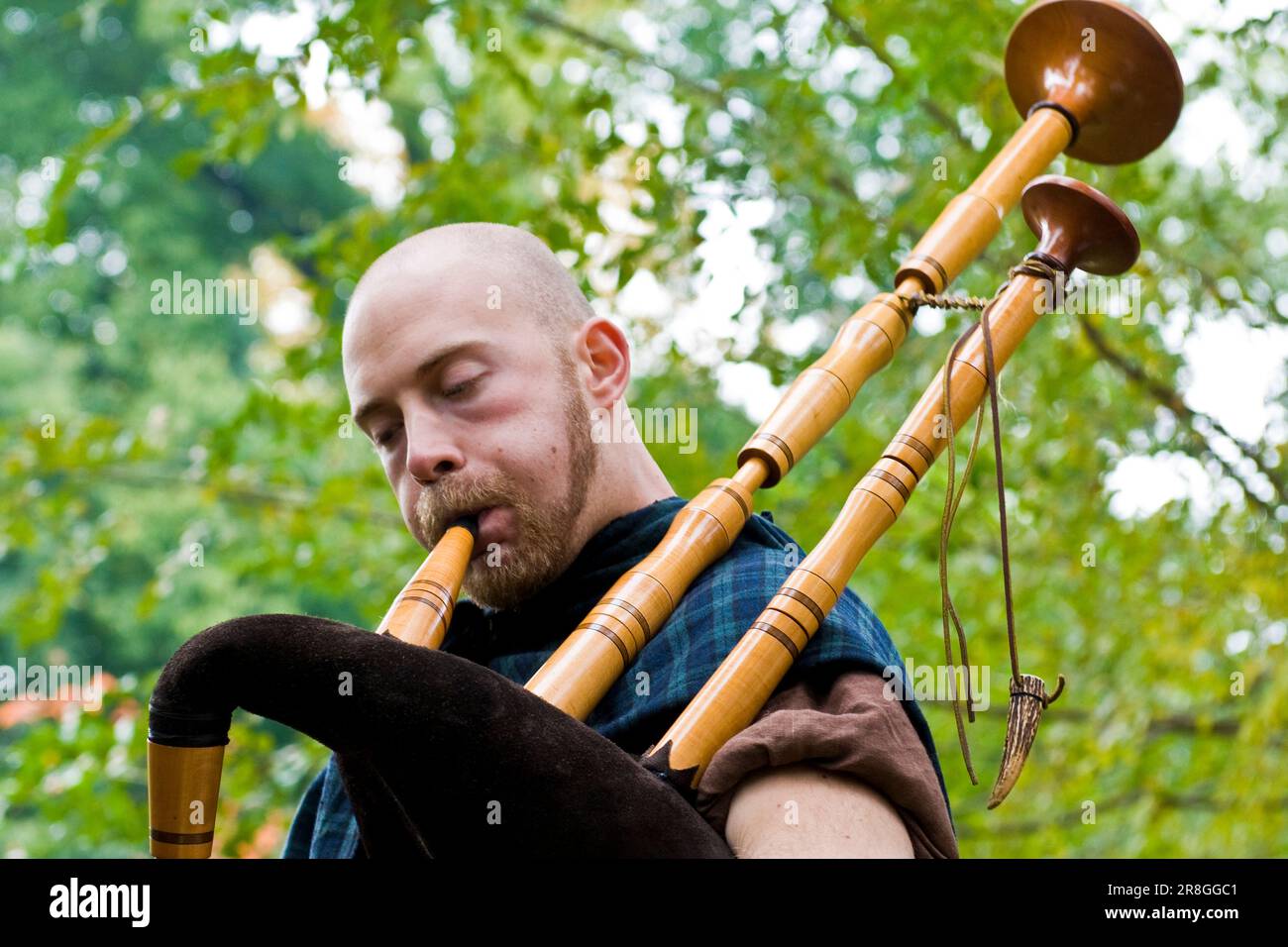 Celtic New Year Celebrations, Bagpipes Stock Photo Alamy