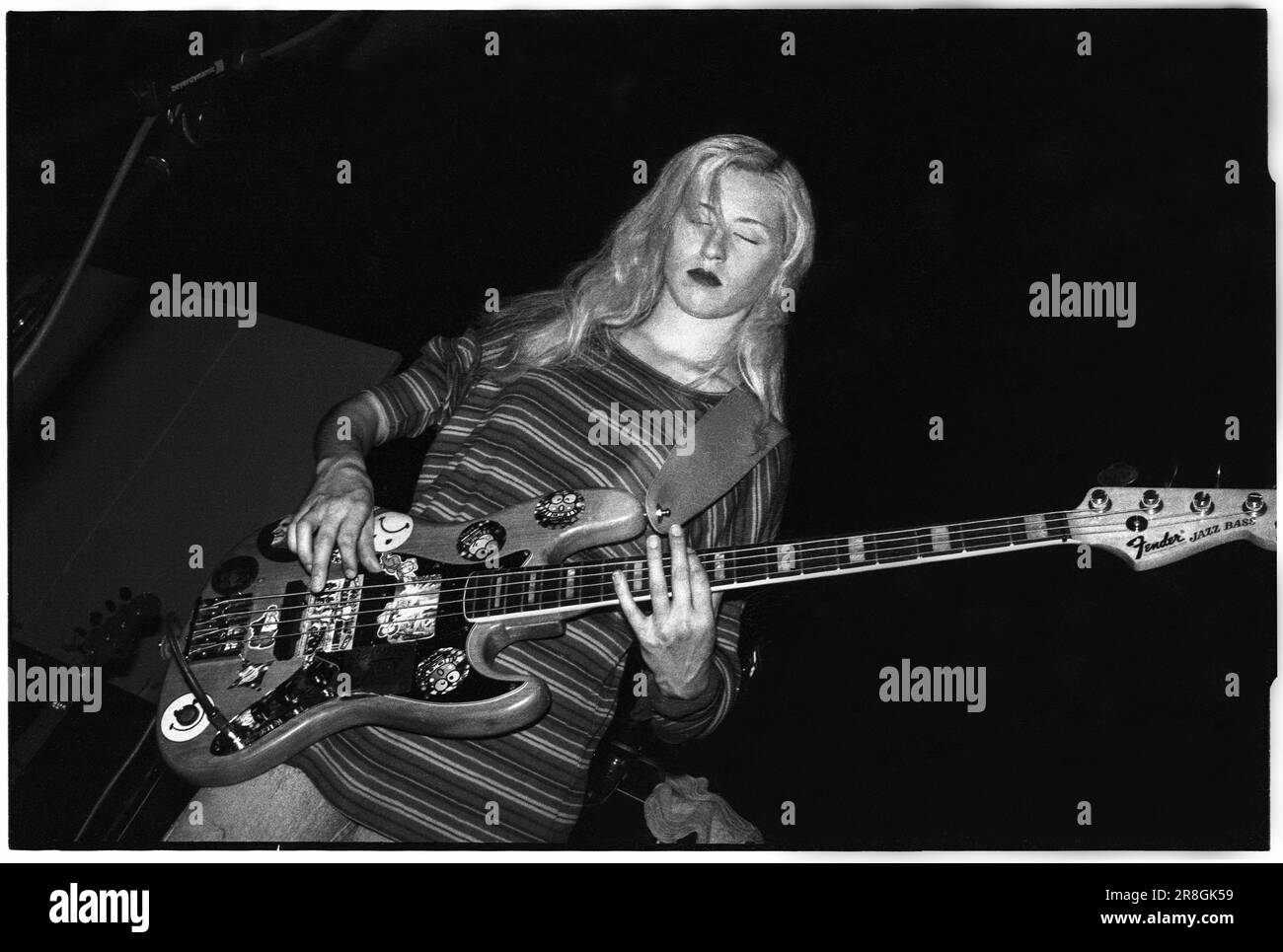 D'arcy Wretzky of Smashing Pumpkins playing the Siamese Dream Tour at