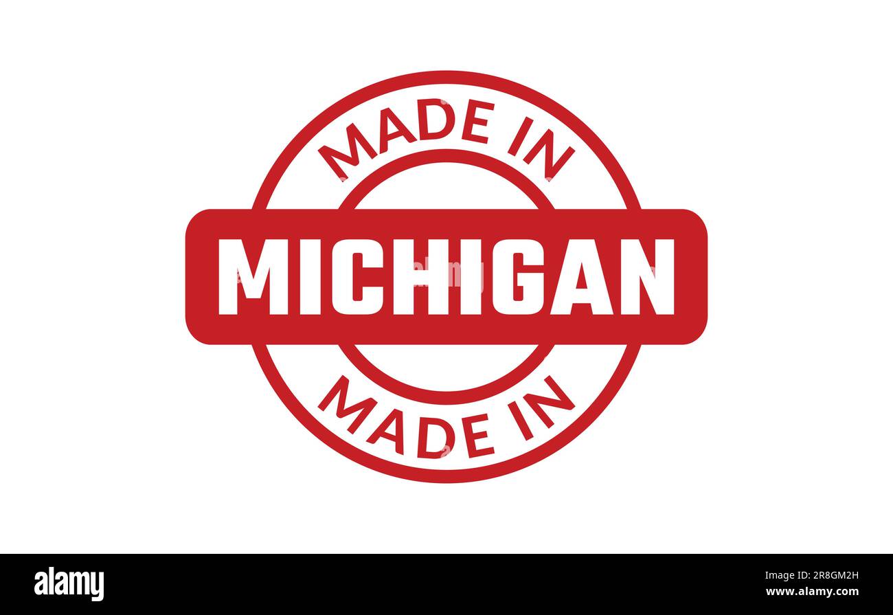 Made In Michigan Rubber Stamp Stock Vector Image & Art Alamy