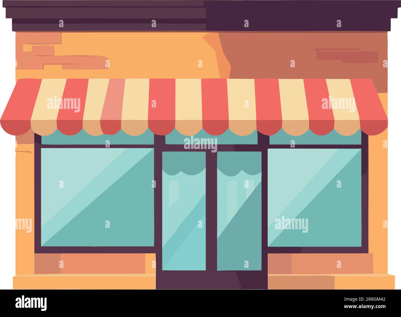 Modern retail store facade, variety of merchandise Stock Vector Image