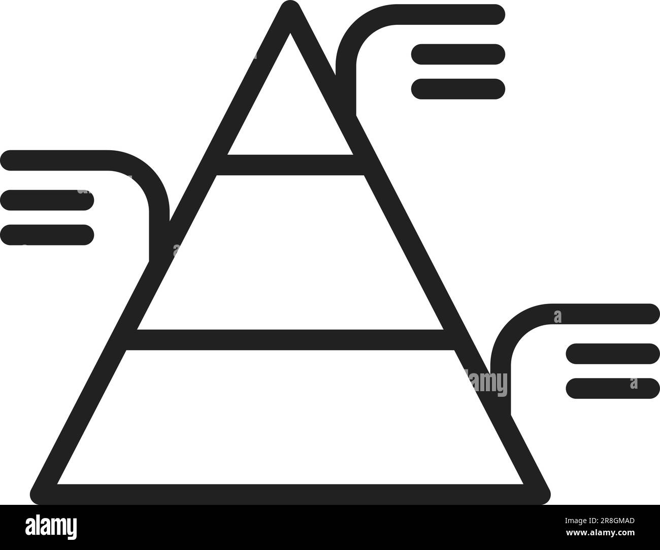 Pyramid Chart Icon Image. Stock Vector