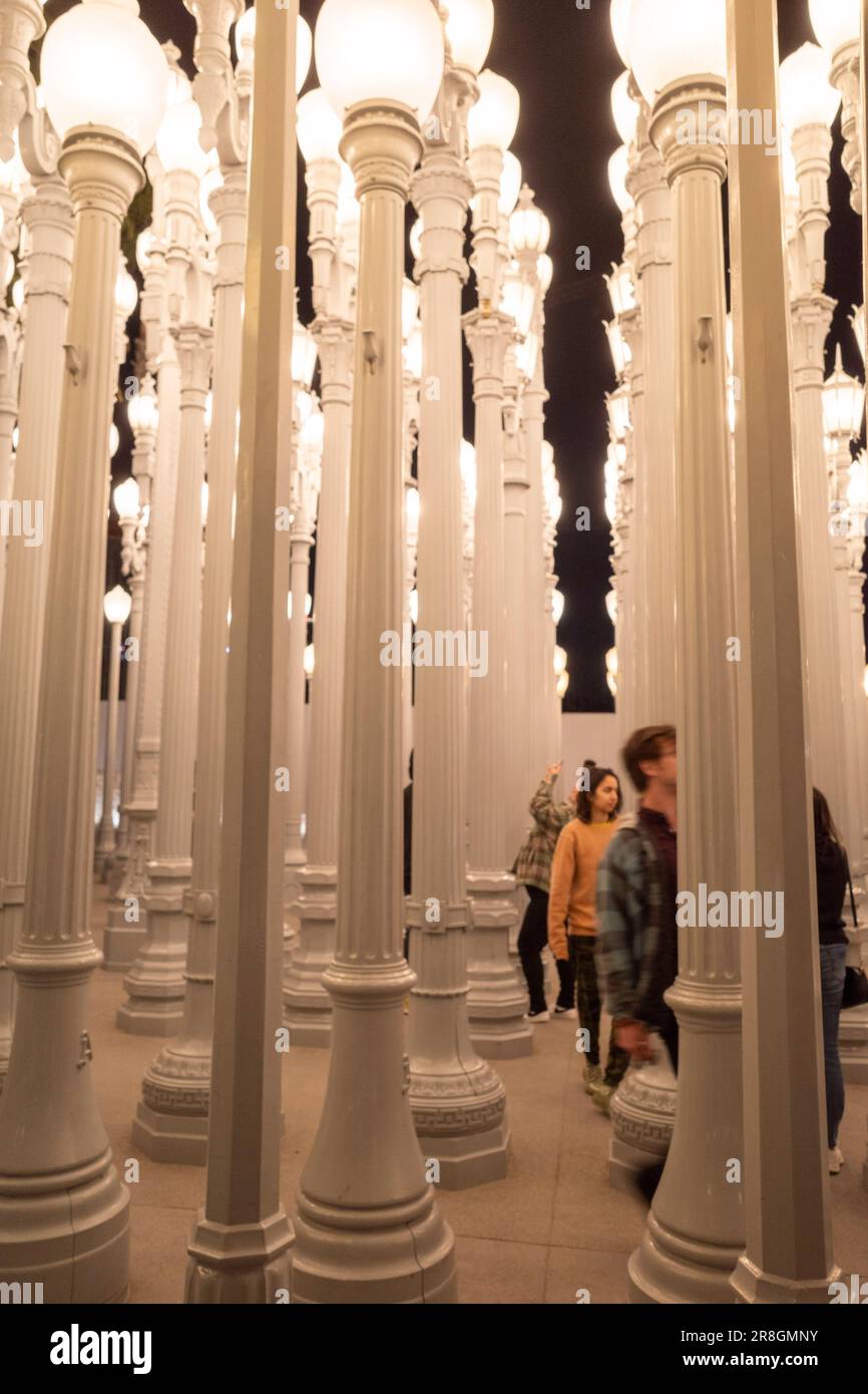 April 26, 2023, Los Angeles, California, United States Tourists and visitors in Downtown Los