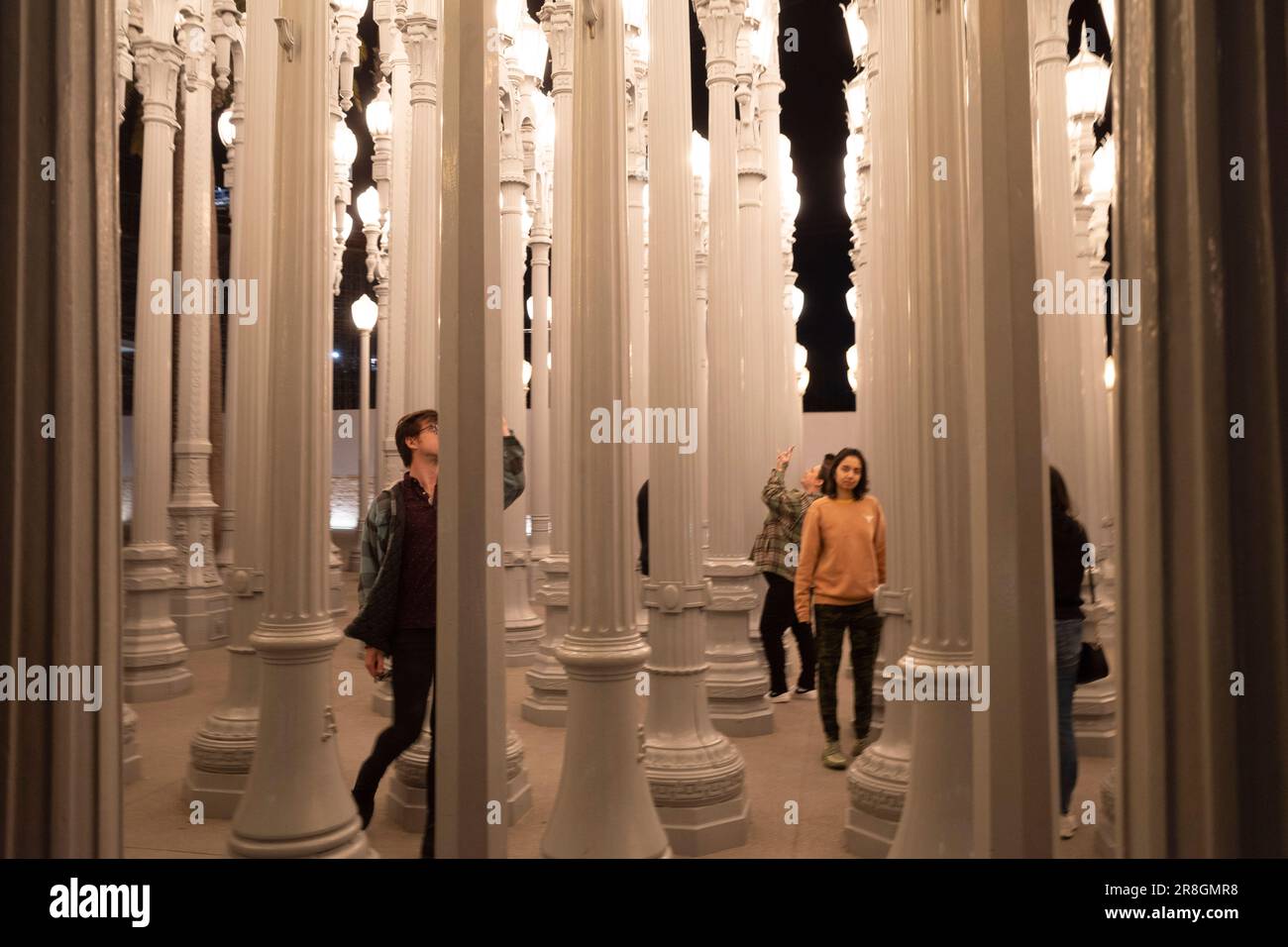 April 26, 2023, Los Angeles, California, United States Tourists and visitors in Downtown Los