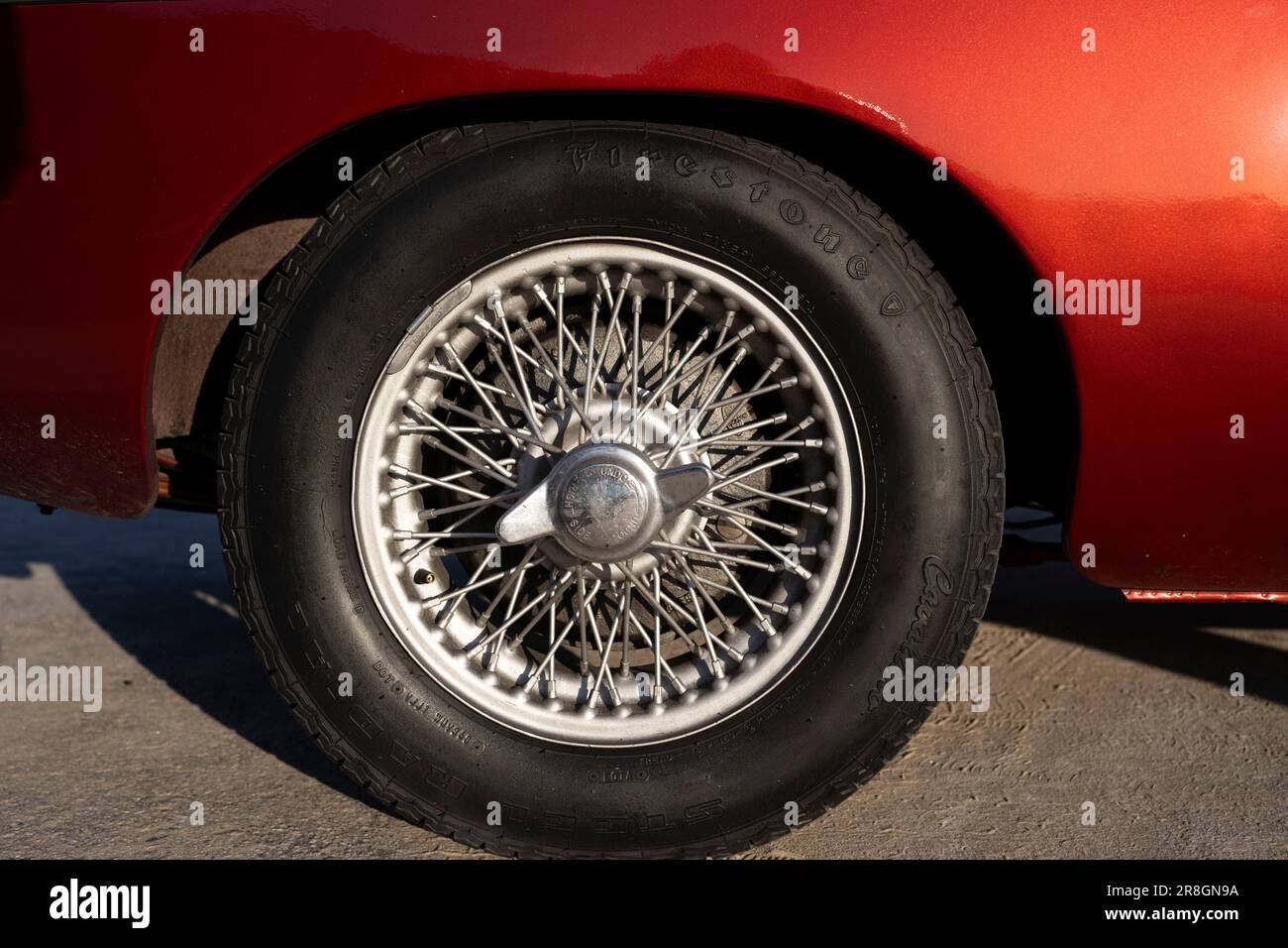 Los Angeles, California, USA. 21st Apr, 2023. Driving a vintage British