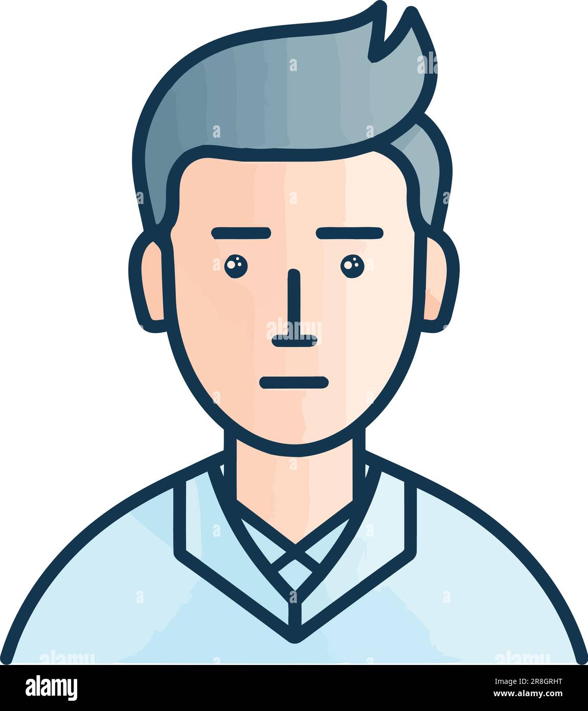 Cheerful boy in blue suit smiling Stock Vector Image & Art Alamy