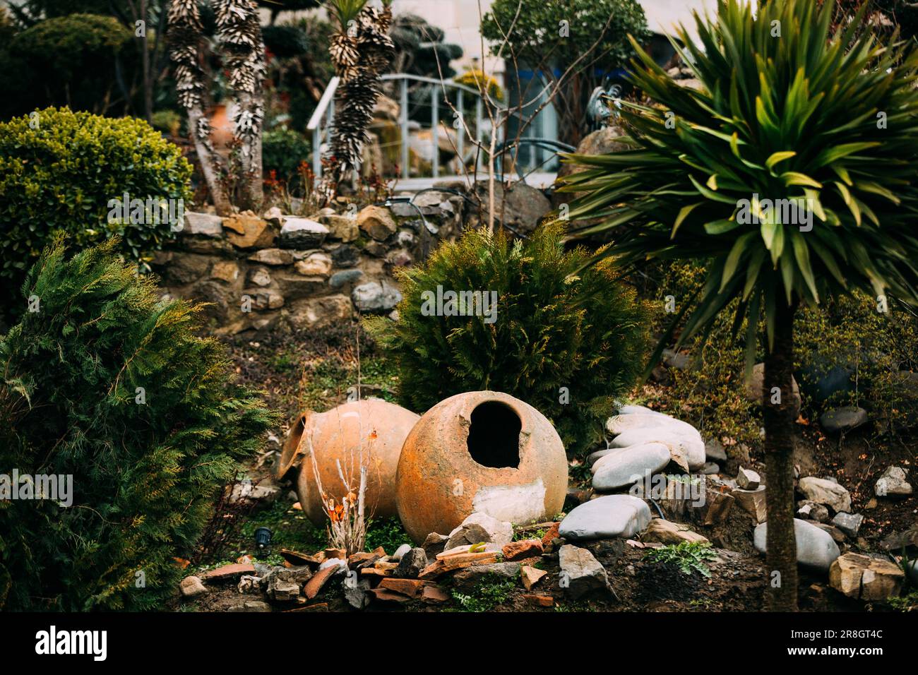 old Abandoned Kvevri on Ground. The Large Earthenware Vessel Used For