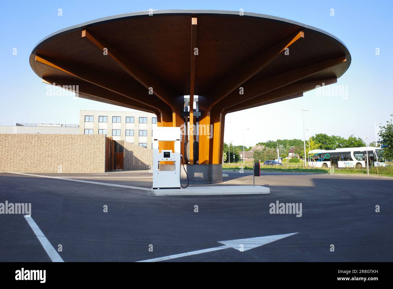 Amersfoort, Netherlands - June 11 2023 Fountain Fuel has opened the first hydrogen station in Netherlands. In this station you can refuel hydrogen and Stock Photo