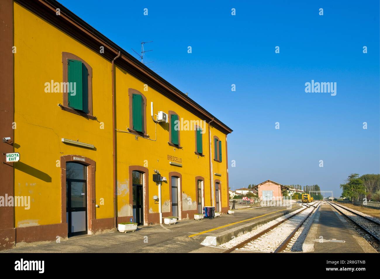 Railway Station, Brescello (re) Stock Photo