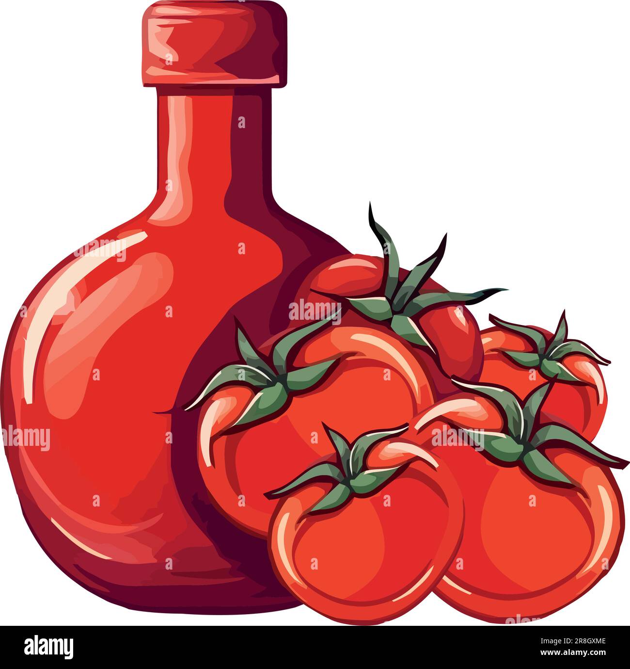 Fresh organic sauce tomato for healthy eating Stock Vector Image & Art ...