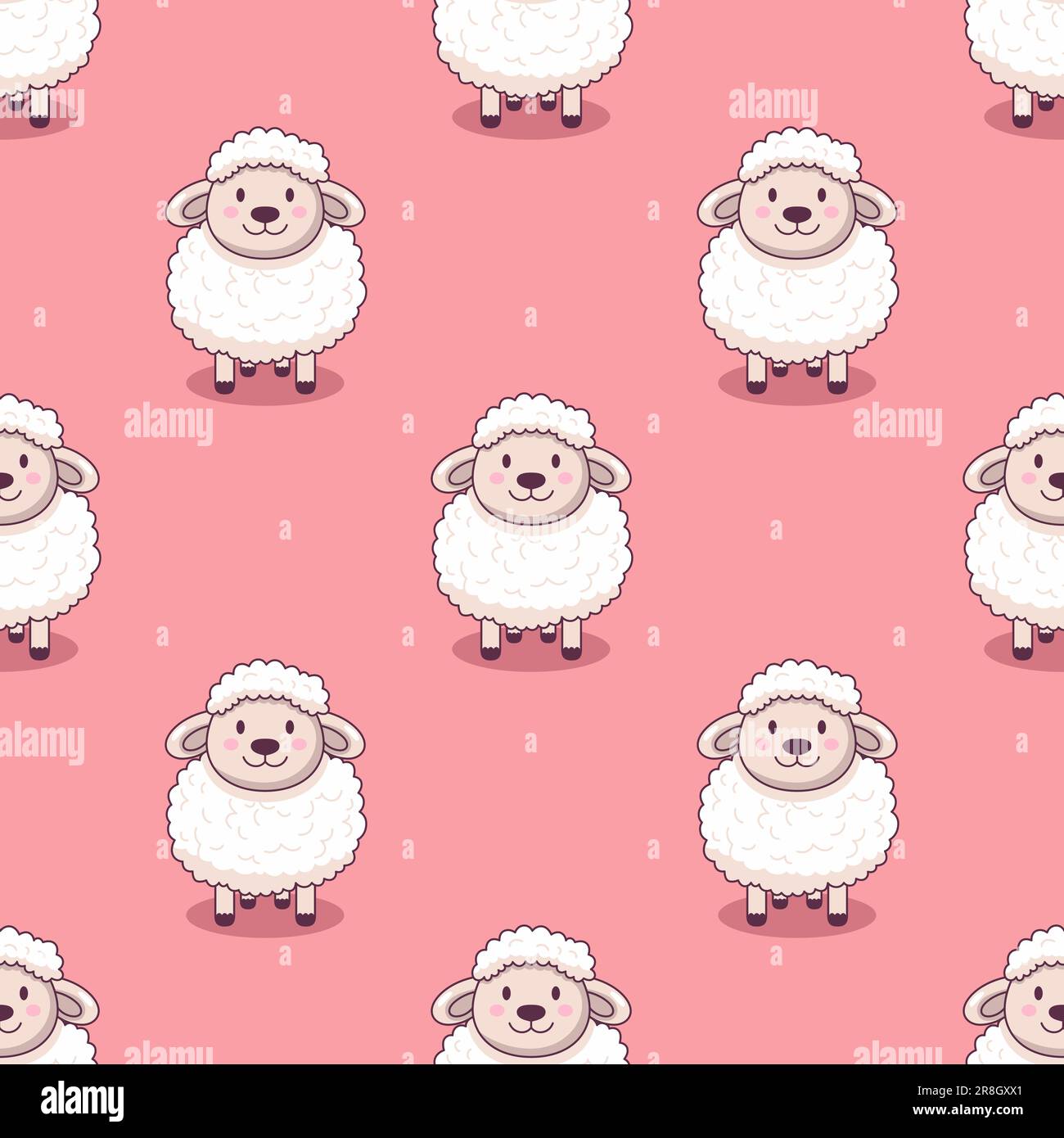 https://c8.alamy.com/comp/2R8GXX1/vector-seamless-pattern-with-funny-cute-sheep-on-pink-background-cartoon-sheep-seamless-texture-textile-wallpaper-design-for-kids-seamless-texture-2R8GXX1.jpg