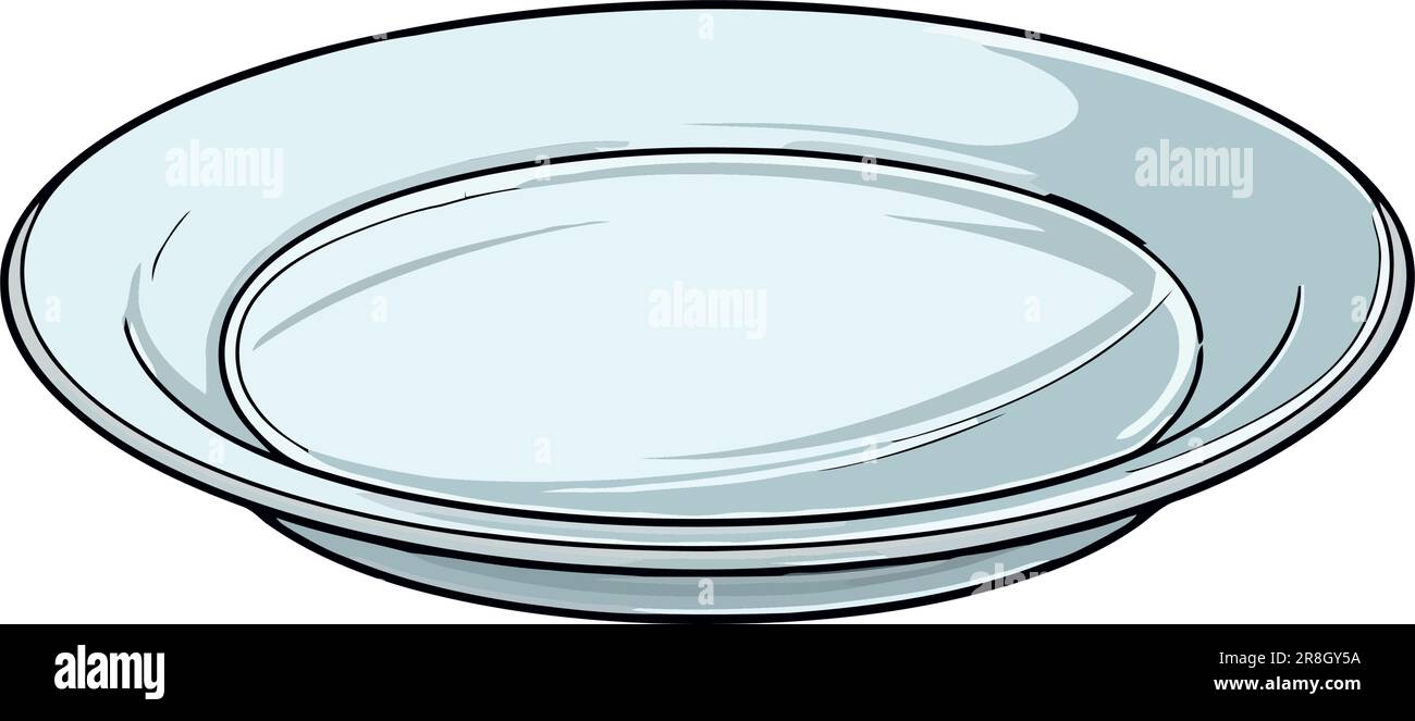 An empty plate, isolated Stock Vector Image & Art - Alamy