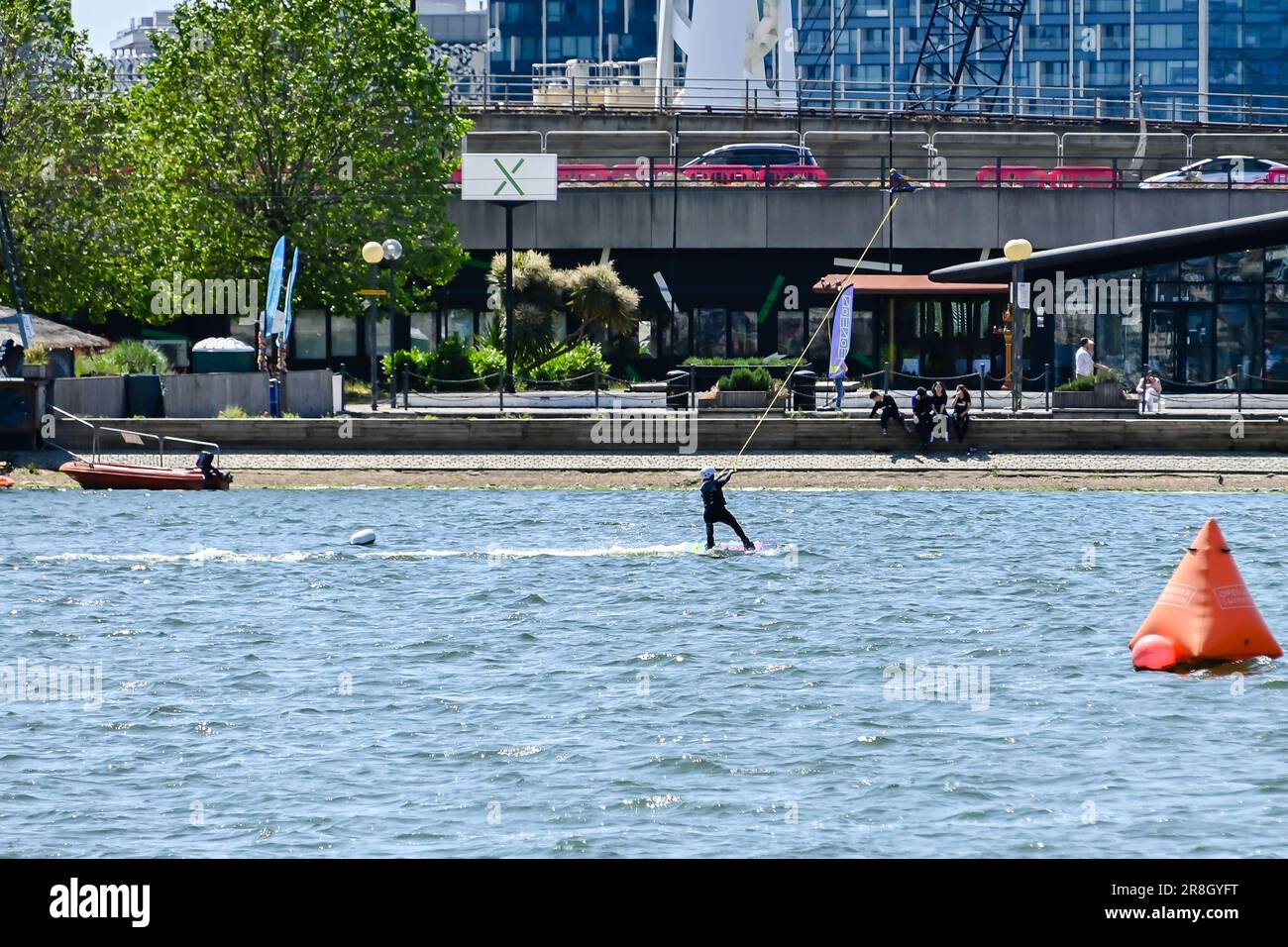 London Royal Docks water-sports centre, Newham, London Stock Photo