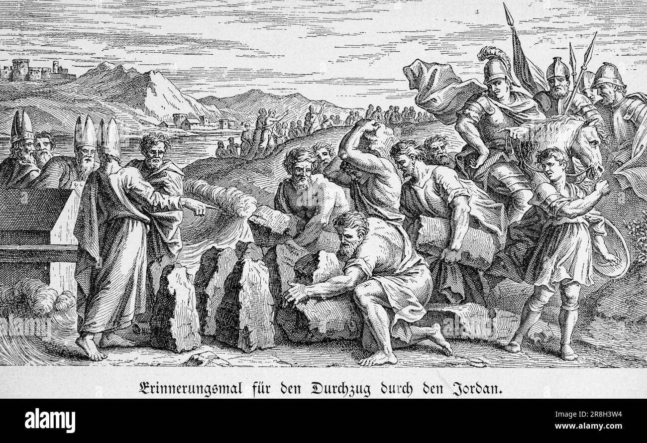 Erecting a memorial for the passage through the Jordan River, Book of ...