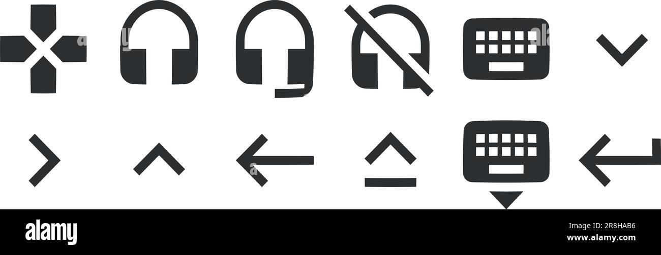 Set of 12 icons Hardware. Line icons collection. Set Quality icon ...