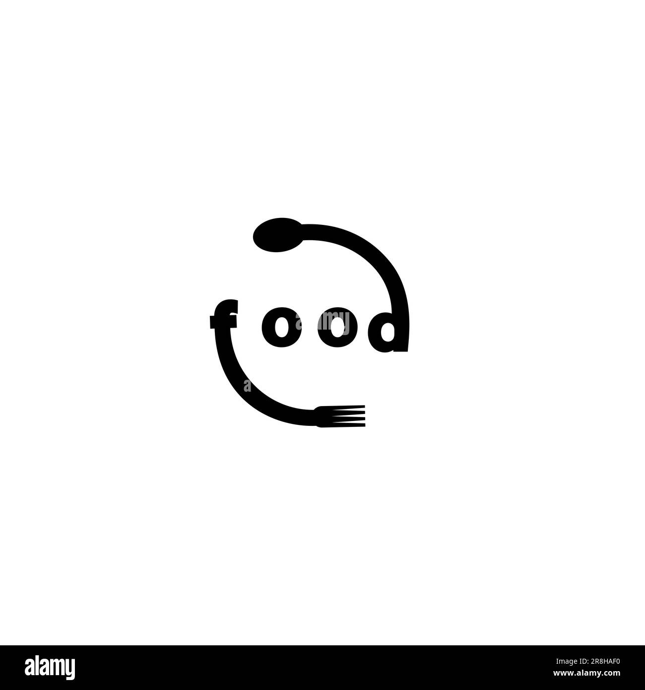 initial o food equipment simple logo template vector icon abstract Stock Vector