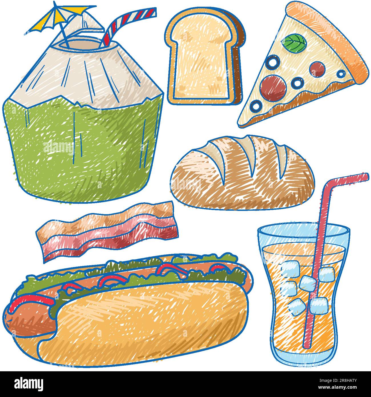 Food Line Drawing Vector Art, Icons, and Graphics for Free Download