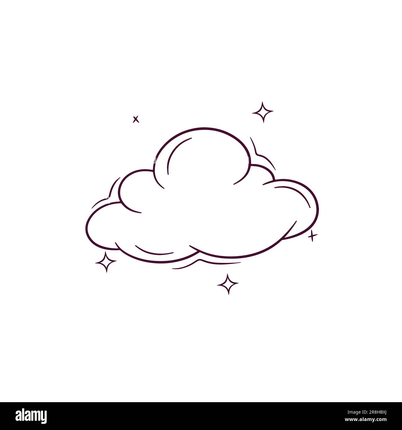 Hand Drawn Cloud. Doodle Vector Sketch Illustration Stock Vector