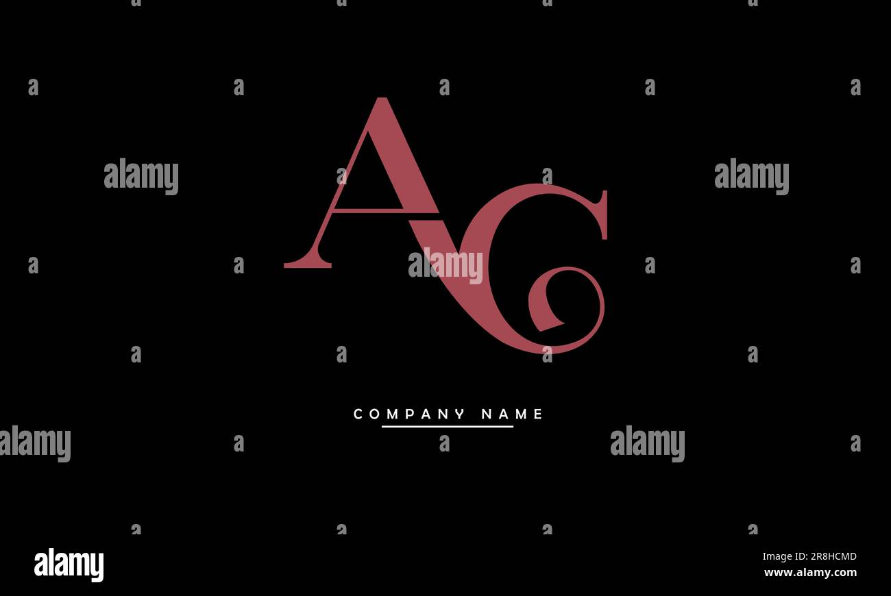 AC, CA Abstract Letters Logo Monogram Stock Vector