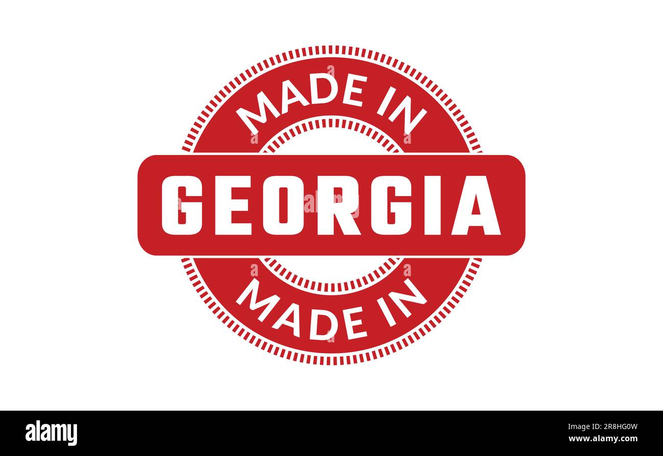Made In Georgia Rubber Stamp Stock Vector
