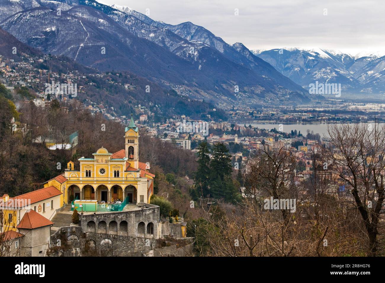 Madonna Del Sasso. Locarno. Canton Ticino. Switzerland Stock Photo