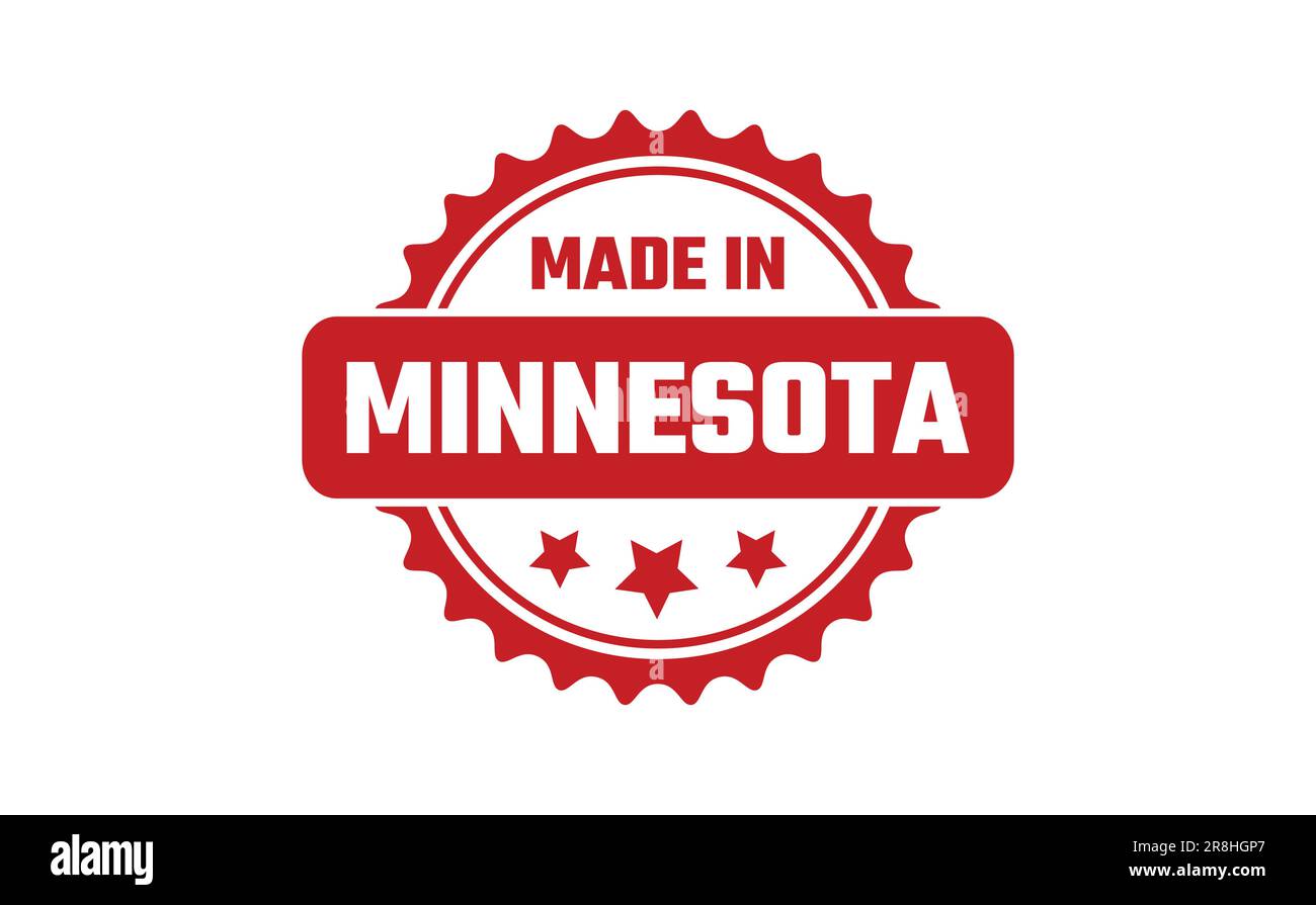 Made In Minnesota Rubber Stamp Stock Vector