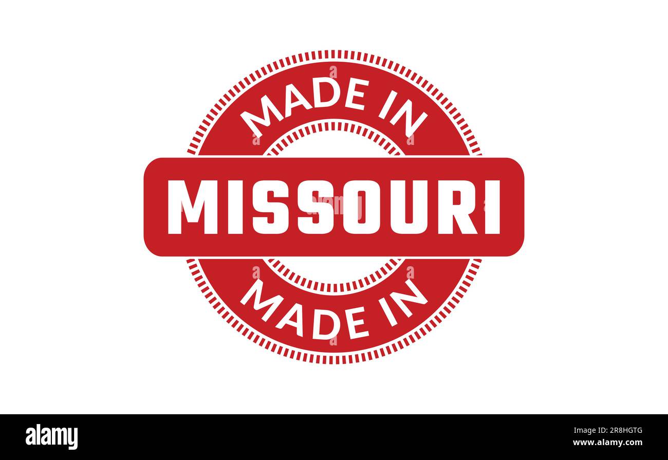 Made In Missouri Rubber Stamp Stock Vector