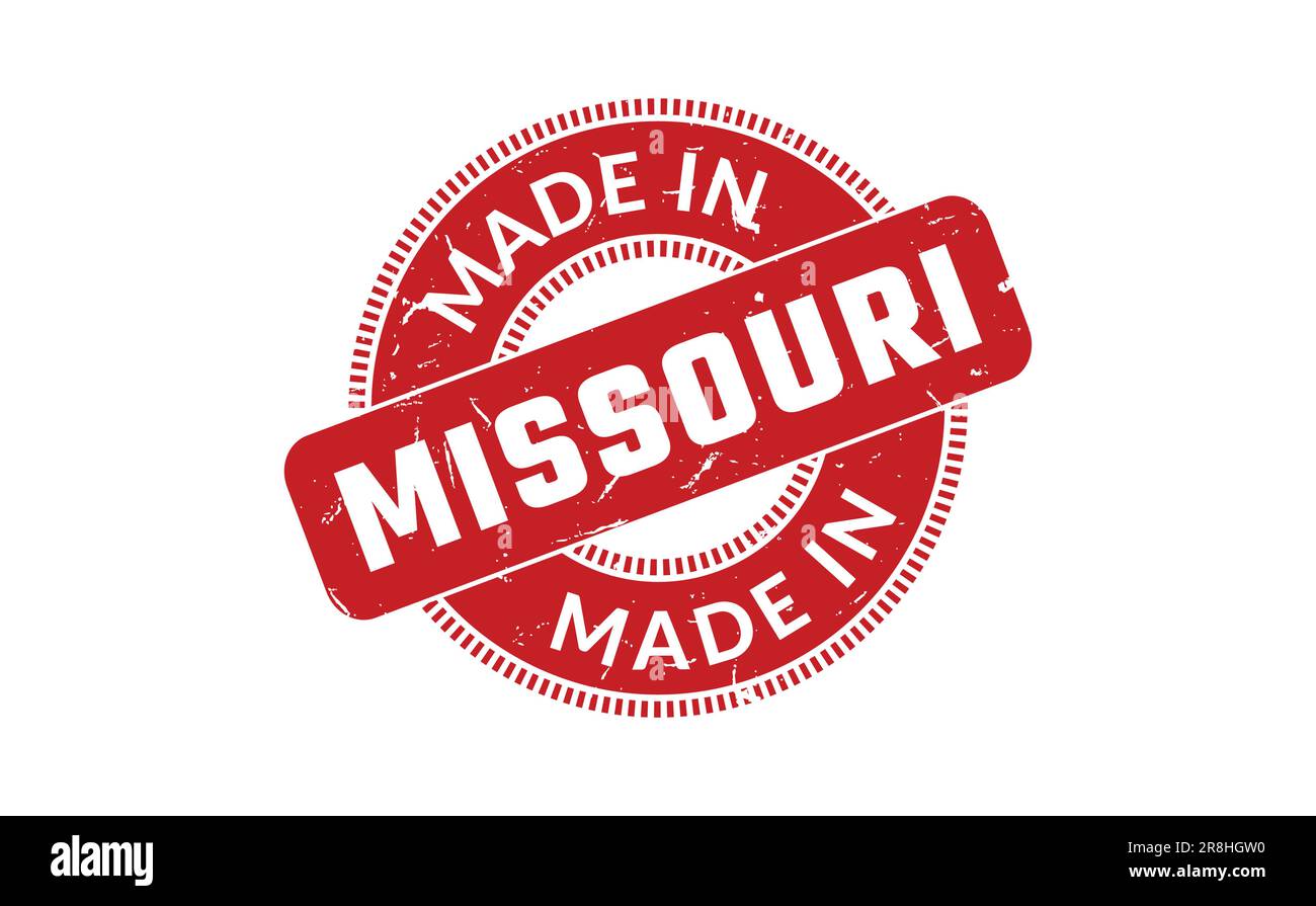 Made In Missouri Rubber Stamp Stock Vector